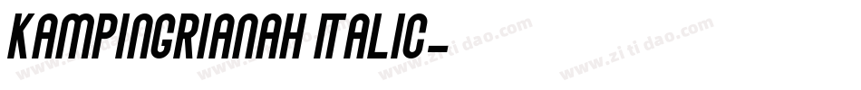 KampIngrianaH Italic字体转换
